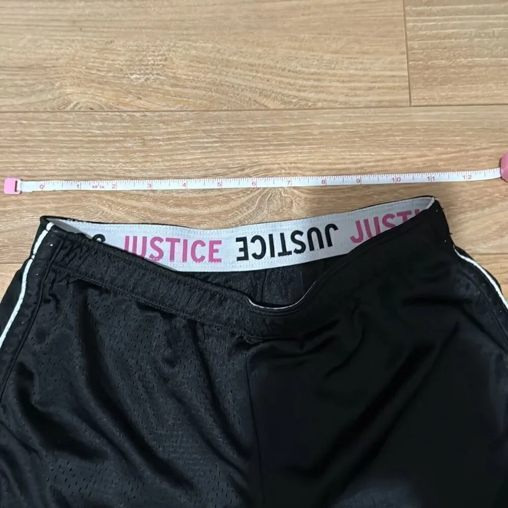 Justice black athletic shorts size 12‎